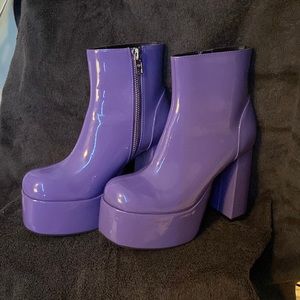 Current Mood Purple Platform Boots